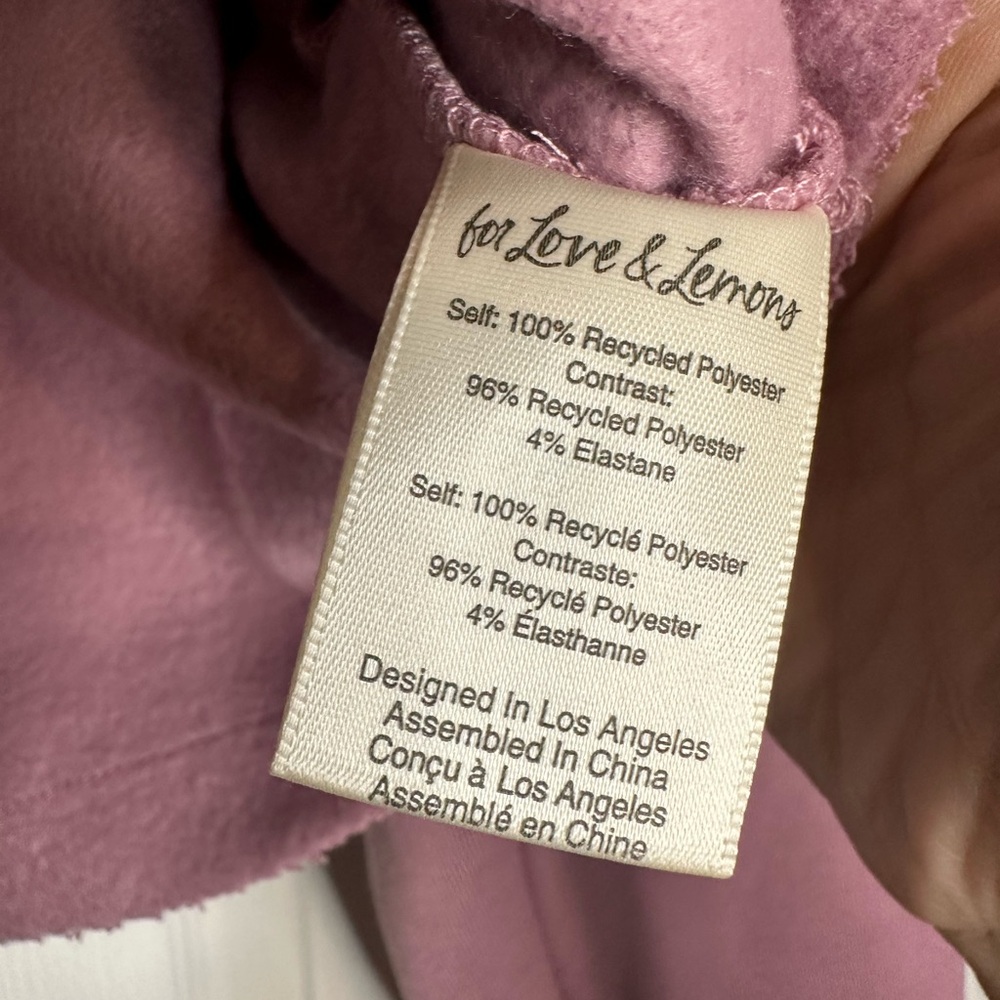 For Love And Lemons Cropped Crewneck Sweatshirt S NWT - Picture 6 of 8